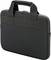 Black laptop bag with two carry handles and a zip closure on the top, suitable for transporting a laptop.
