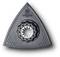 Triangular, serrated sanding tool with a central, grooved opening. Products by Starlock for multi-function tools.