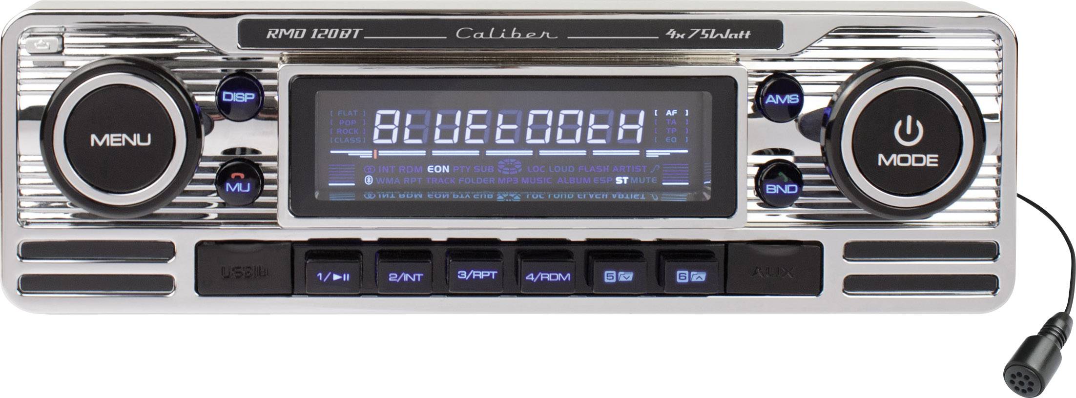 Supermarkt Redding wees onder de indruk Caliber RMD-120BT Car stereo Retro design, Bluetooth handsfree set |  Conrad.com
