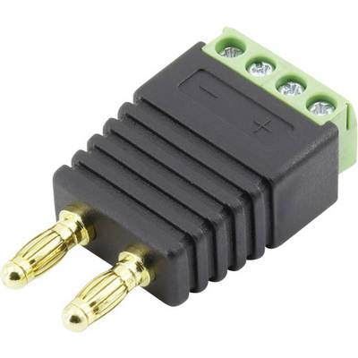 TRU COMPONENTS 93013c1129 Jack plug Plug, straight Pin diameter: 4 mm Black 1 pc(s)-0