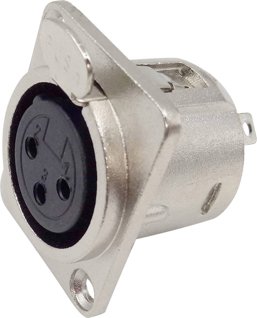 TRU COMPONENTS 1408819 XLR connector Sleeve socket, straight pins Number of pins: 3 Silver 1 pc(s)