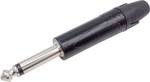 Jack plug 6.35 mm straight