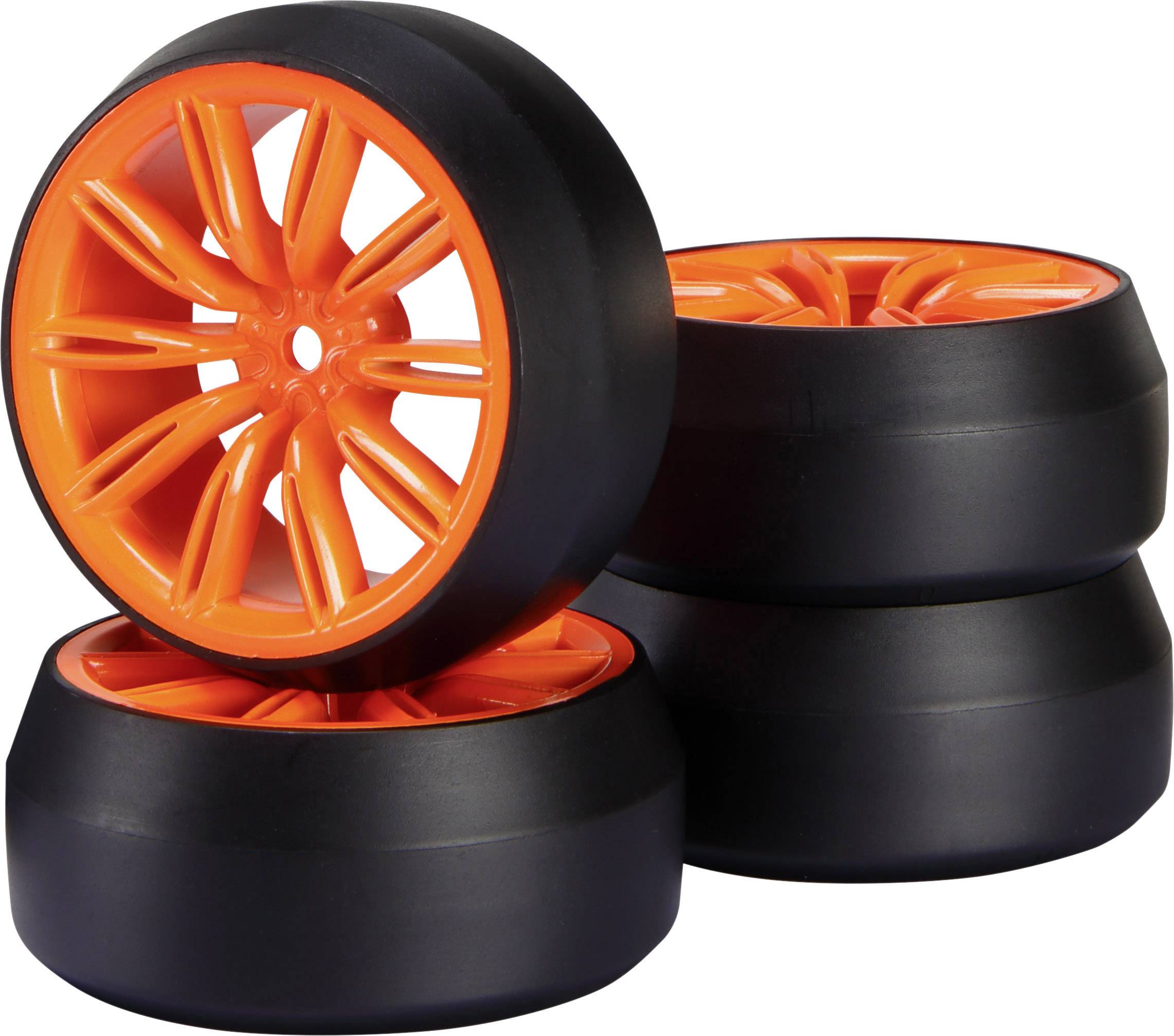 Image of Reely 1:10 Road version Complete wheels Drift 10-double spoke Signal red 1 pc(s)