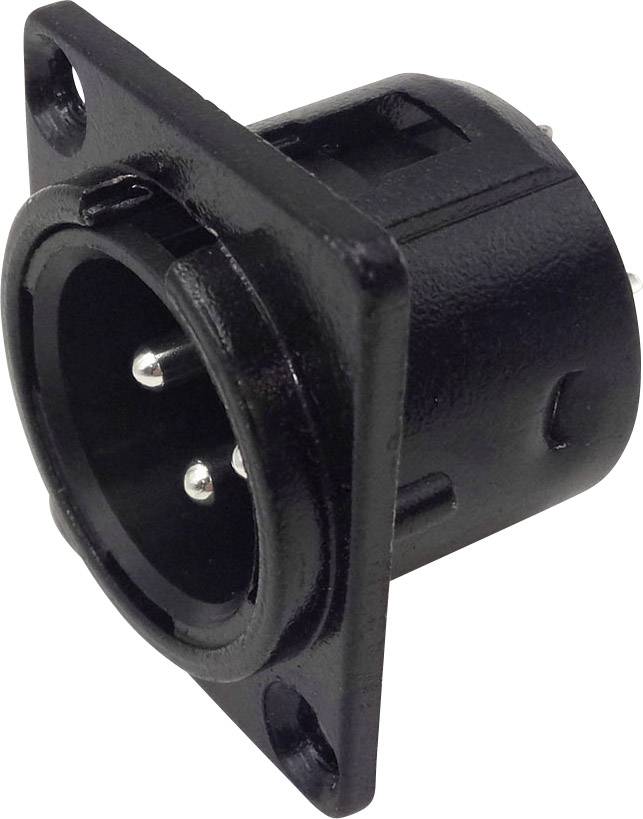 TRU COMPONENTS 1409121 XLR connector Sleeve socket, straight pins Number of pins: 3 Black 1 pc(s)