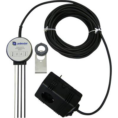A soil moisture sensor with cable and mounting bracket for measuring soil humidity. Brand name visible on the sensor.
