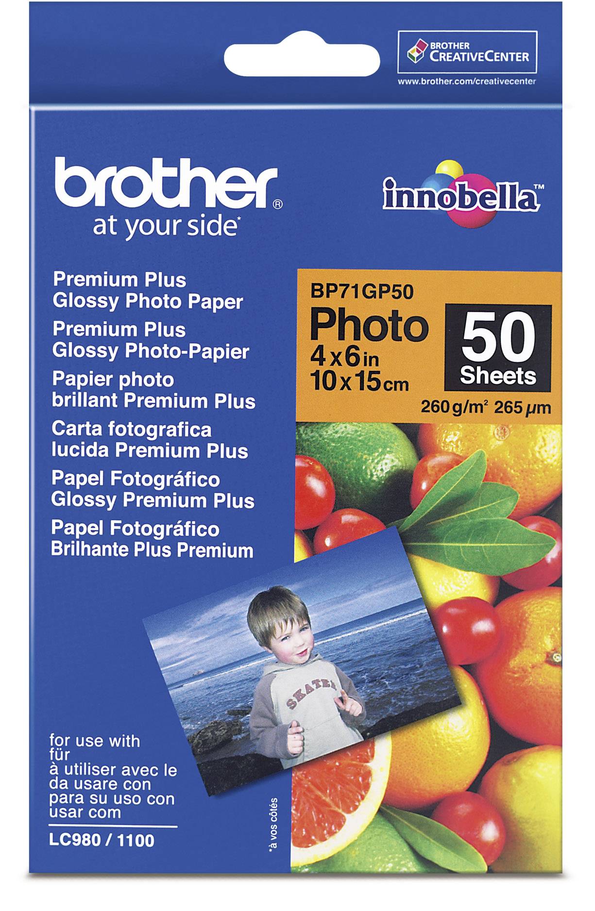 Bp71GP50 - paper/photo glossy 50sh 10x15 cm 260g/m2 (4977766658430)