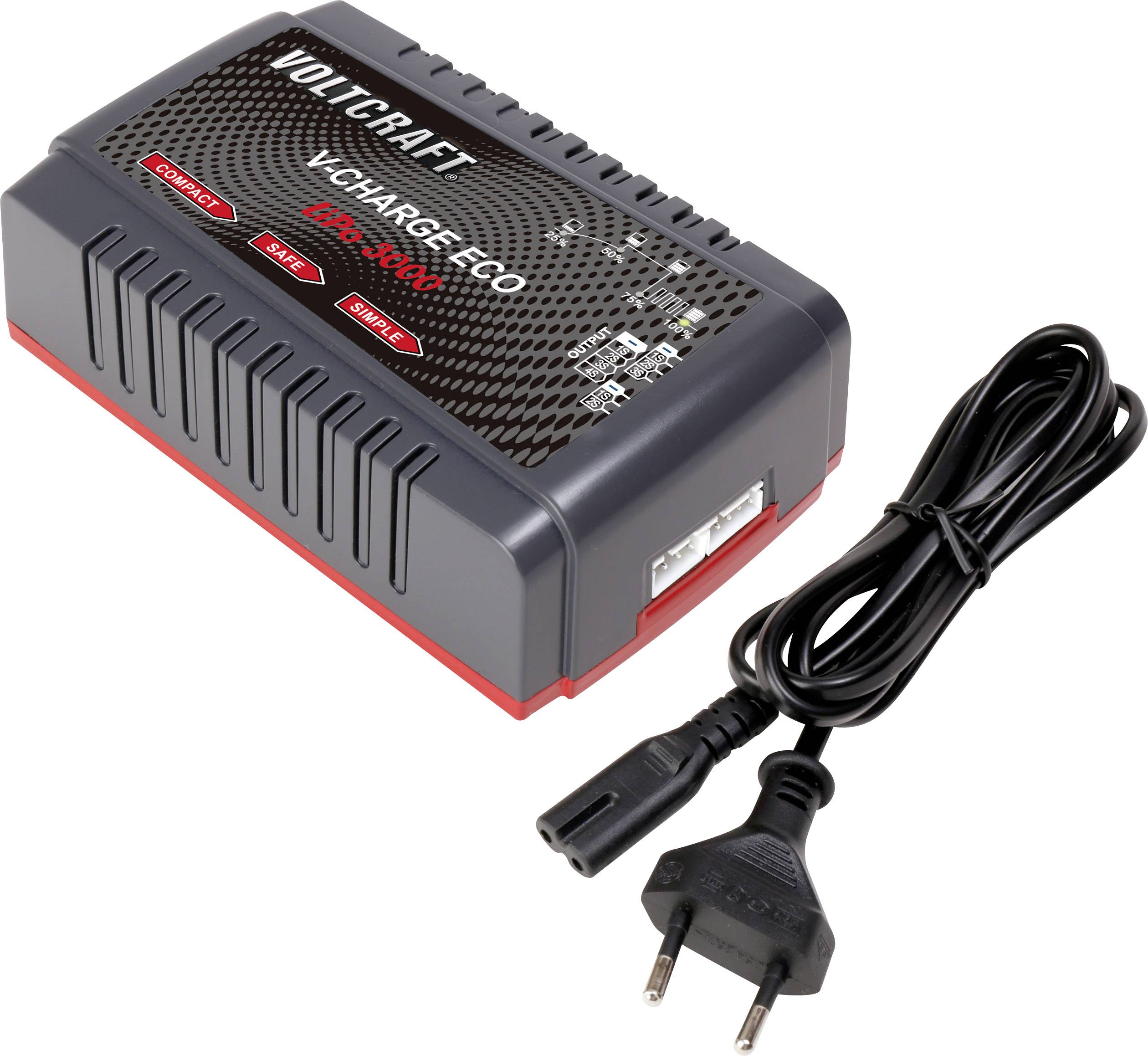 VOLTCRAFT V-Charge Eco LiPo 2000 Scale model battery charger 230 V 2 A LiPolymer-3
