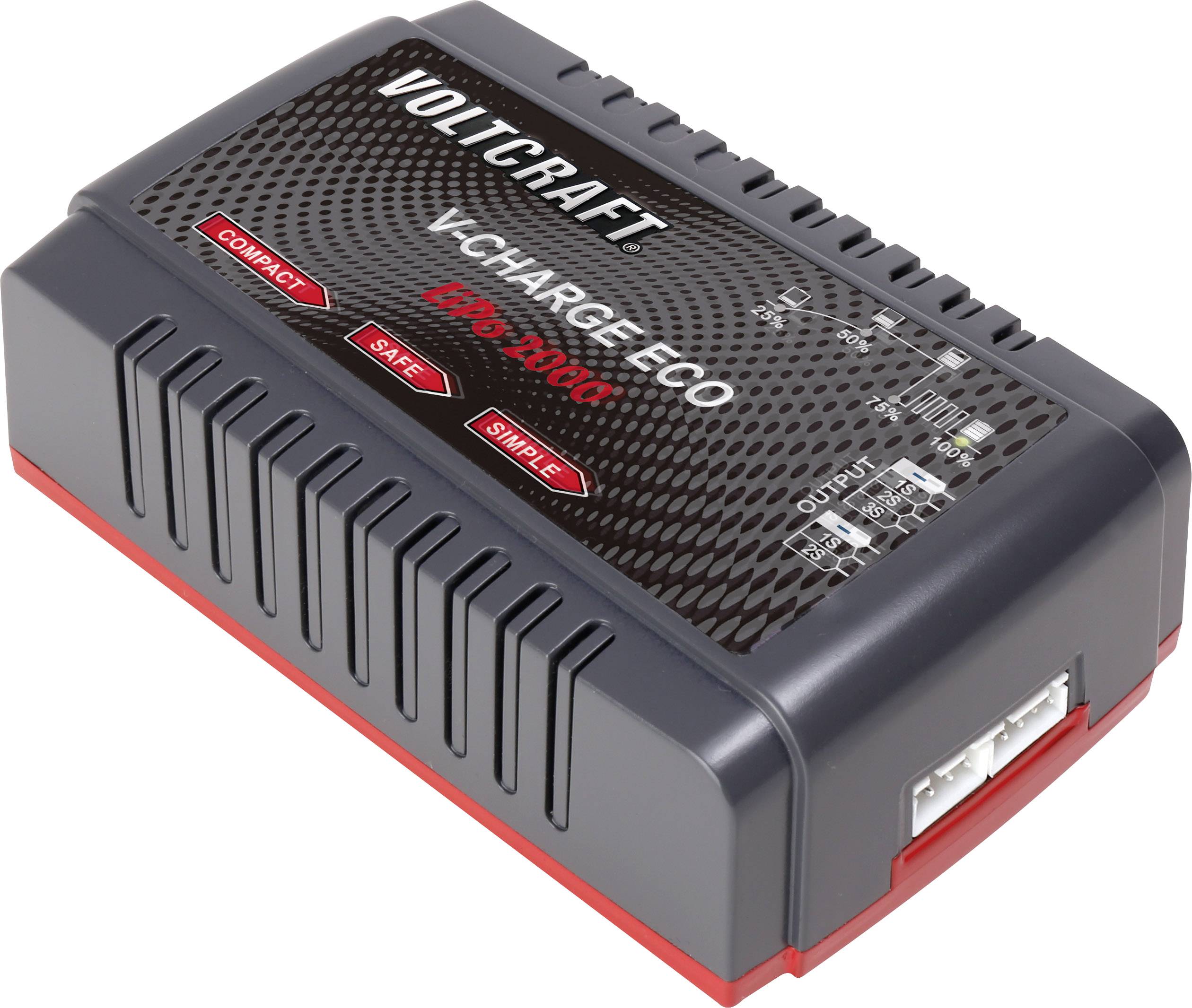 VOLTCRAFT V-Charge Eco LiPo 2000 Scale model battery charger 230 V 2 A LiPolymer-5