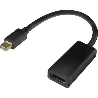 Renkforce RF-4229013 DisplayPort / HDMI Adapter [1x Mini DisplayPort plug - 1x HDMI socket] Black gold plated connectors