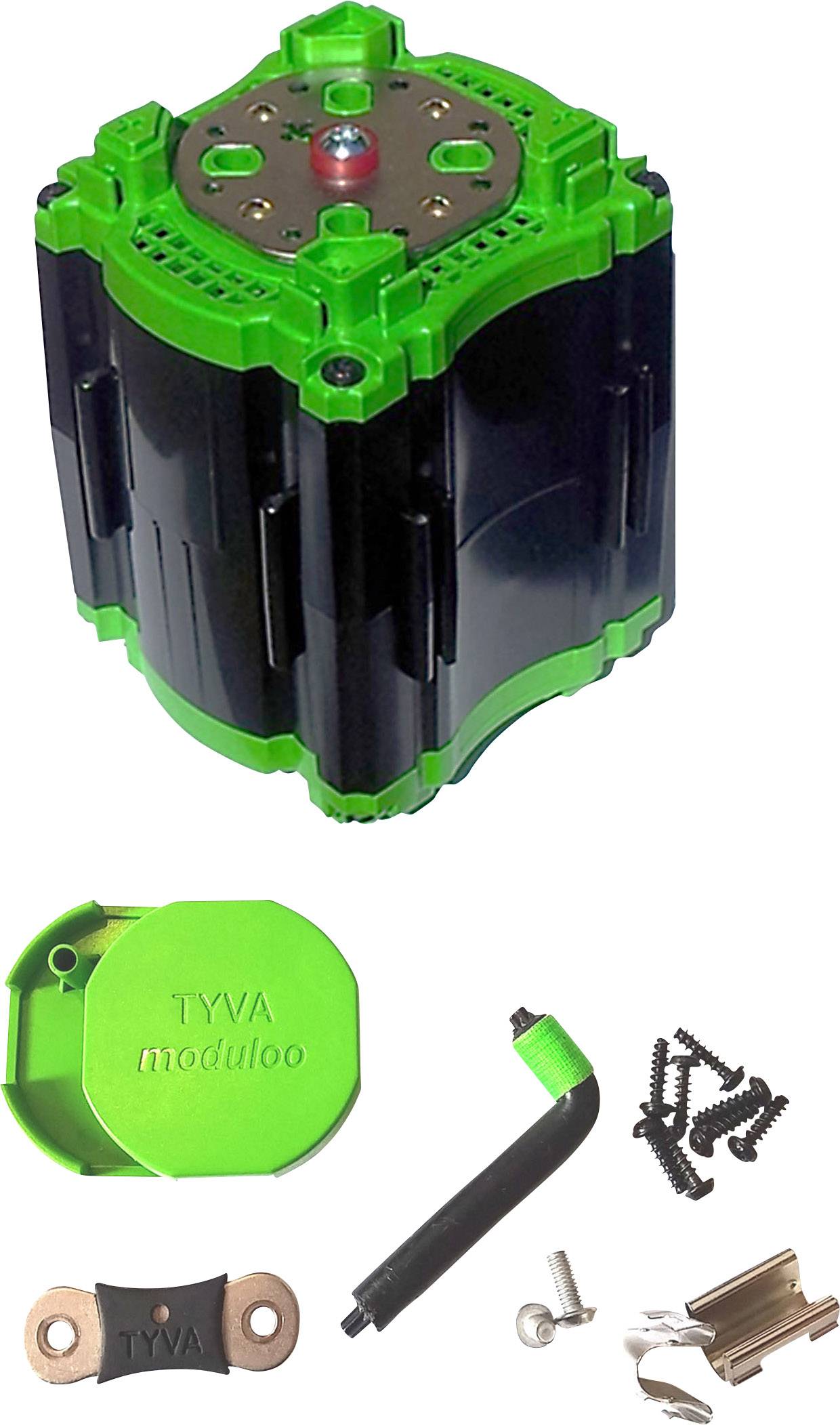 Tyva Li-Ion module 25.6 – 28.8 V battery pack for series,8 X 18650;M4 connector;(L x W x H) 75 x 75 x 106 mm;TYVA moduloo;SKMOD 8S1P-1