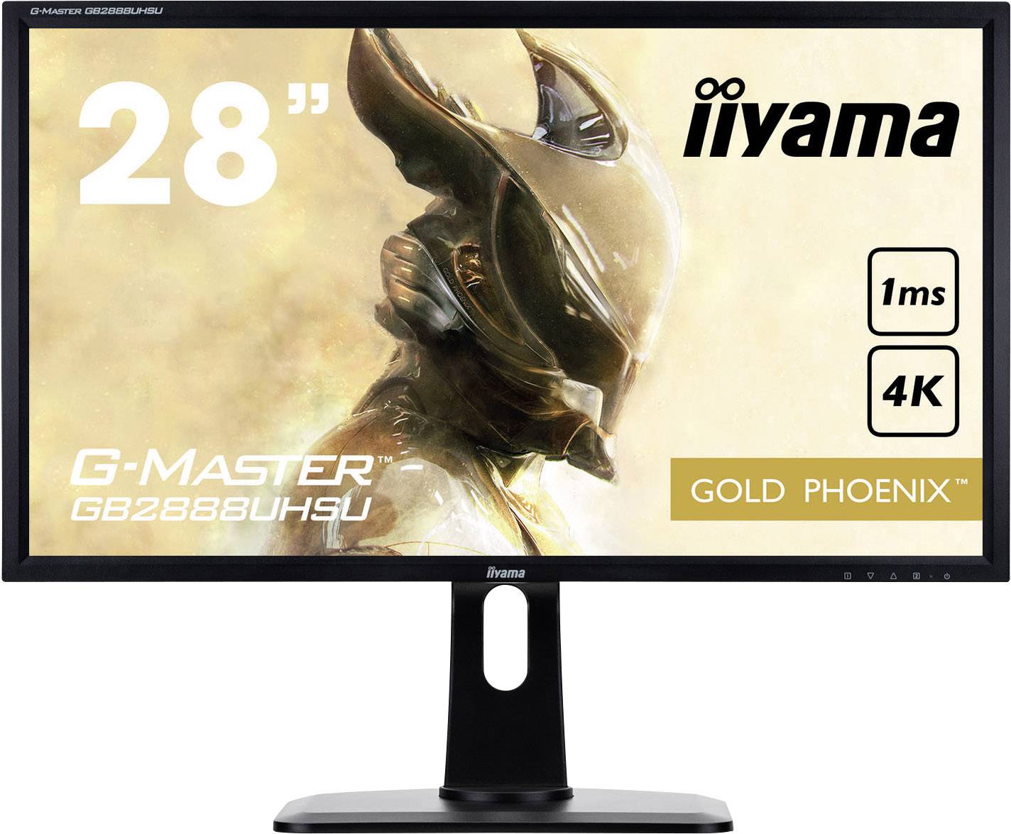 Iiyama G-MASTER GB2888UHSU LED 71.1 cm (28 inch) EEC B (A+++ - D) 3840 x 2160 p UHD 2160p (4K) 1 ms USB 3.0, HDMI™, VGA, DisplayPort, Headphone jack (3.5 mm)