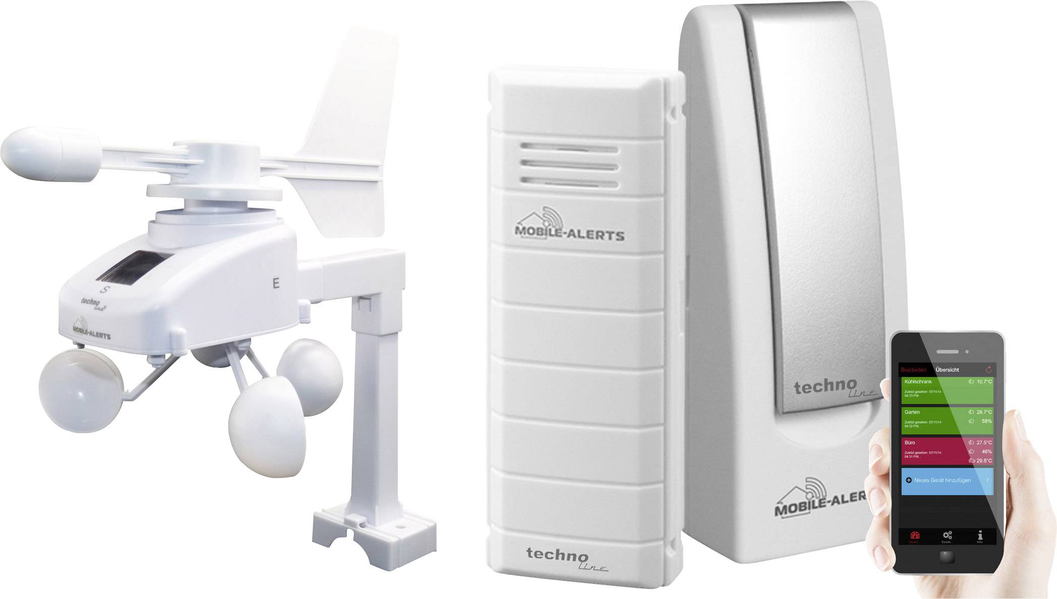 Techno Line MA 10045 Mobile Alerts MA 10045 Wireless digital weather station Forecasts for 12 to 24 hours