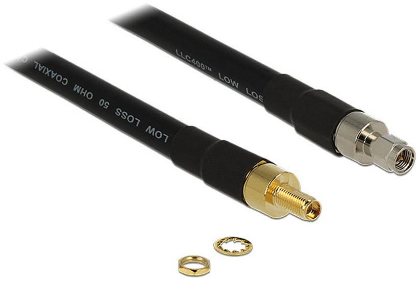 Delock Wi-Fi aerials Cable [1x SMA plug - 1x SMA socket] 10.00 m Black