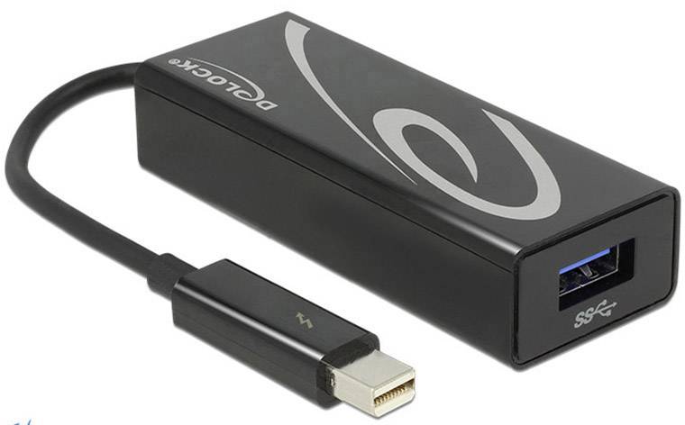 Delock Thunderbolt / USB Adapter [1x Thunderbolt plug - 1x USB 3.2 1st Gen port A (USB 3.0)] Black 15.00 cm