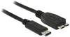 Delock USB cable USB 3.2 1st Gen USB-C® plug, USB Micro-B 3.0 plug 0.50 m Black 83676