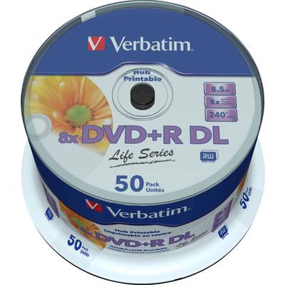 Verbatim 97693 Blank DVD+R DL 8.5 GB 50 pc(s) Spindle Printable