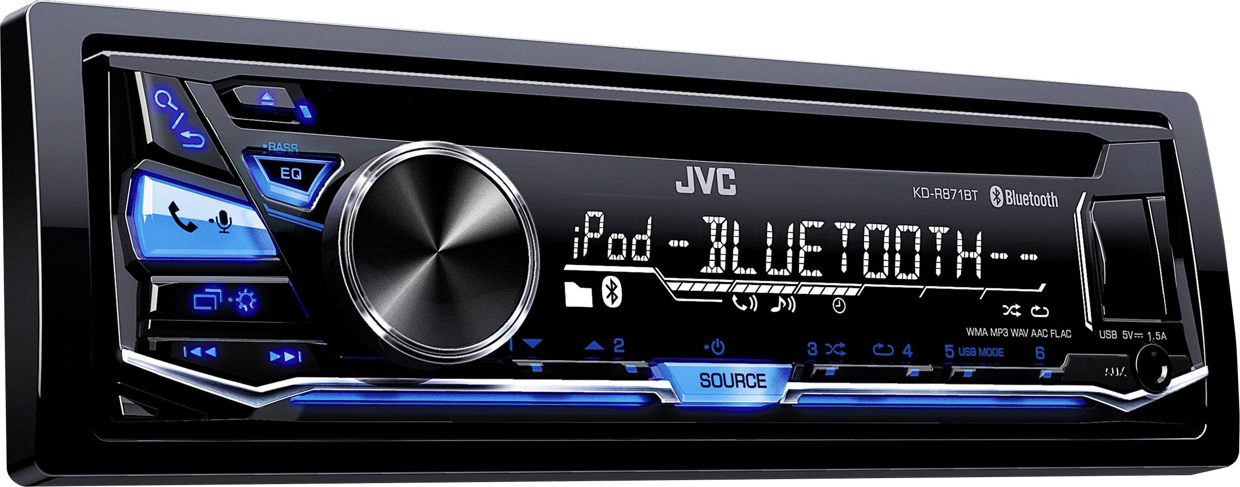 JVC KD-R871BT Car stereo Steering wheel button connector, Bluetooth handsfree set | Conrad.com