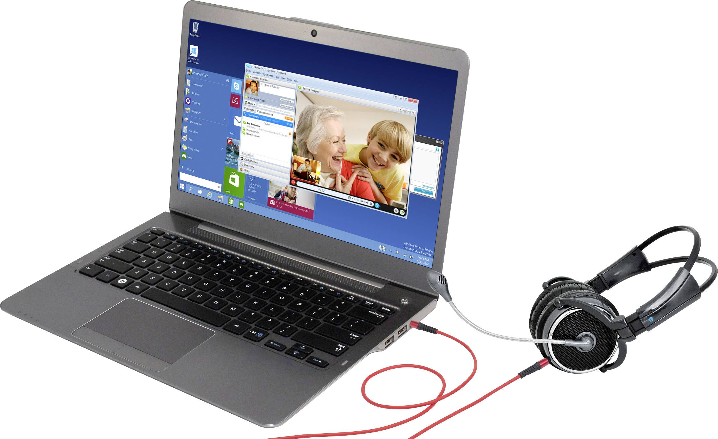 SpeaKa Professional SP-7870592 Jack Audio/phono Cable [1x Jack plug 3.5 mm - 1x Jack plug 3.5 mm] 0.50 m Red SuperSoft s-2