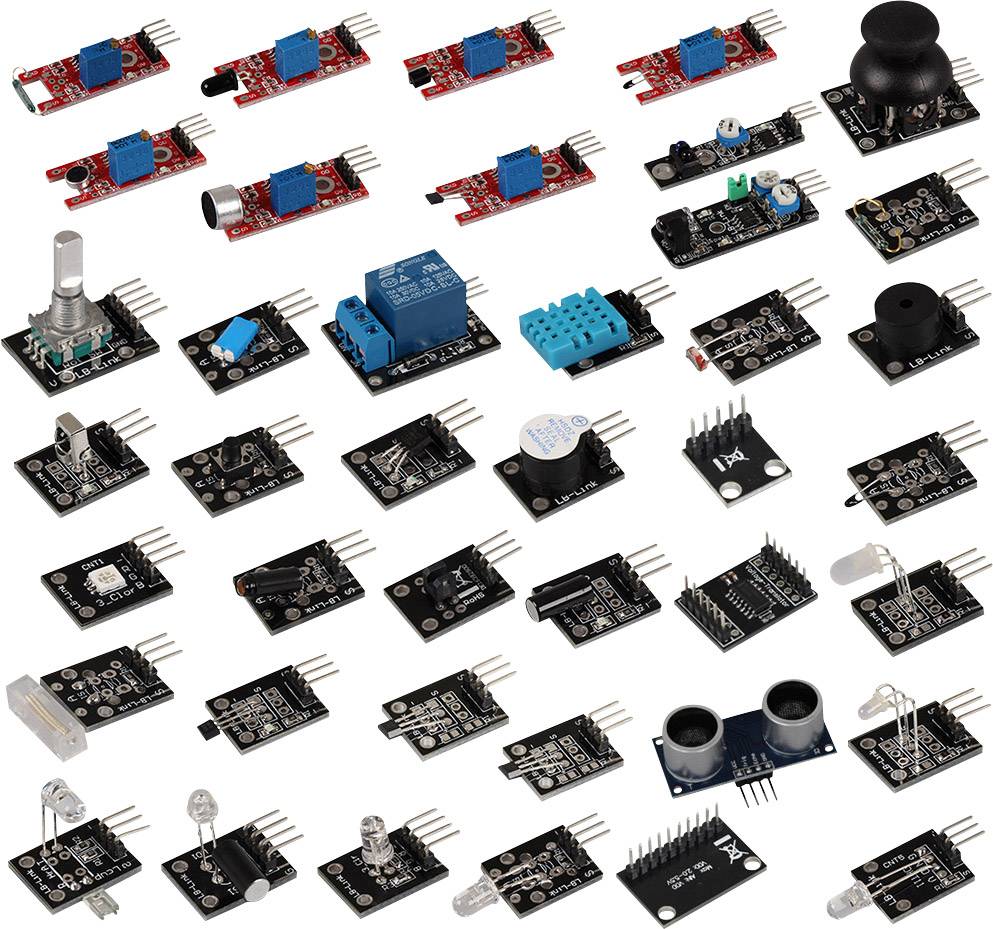 Joy-it Sensor Set Raspberry Pi® 3 B 1 GB 4 x 1.2 GHz Sensors, Breadboard, PSU, HDMI cable, Noobs OS-1