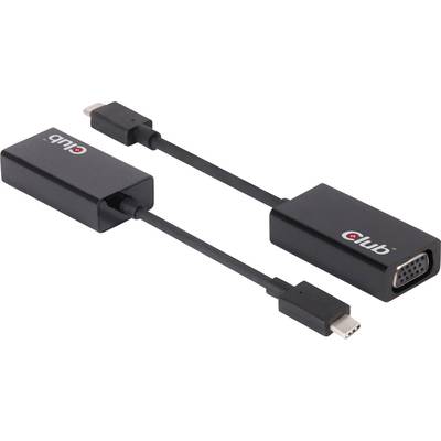 club3D CAC-1502 USB / VGA Adapter [1x USB-C® plug - 1x VGA socket] Black  15.00 cm
