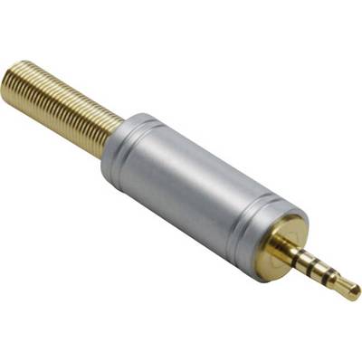 A cylindrical metal pin with a screw thread and smooth cylindrical middle section, most likely a machine component.