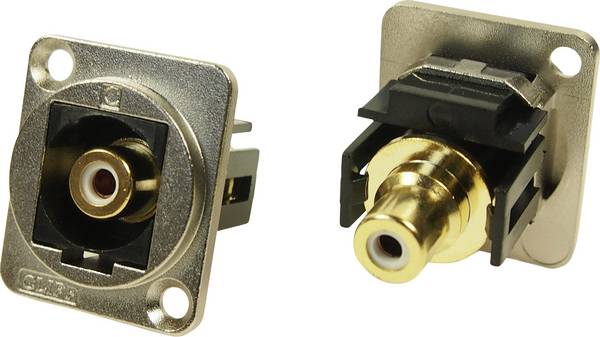 XLR adapter phono socket to phono socket white Adapter, built-in CP30231M  CP30231M Cliff Content: 1 pc(s)