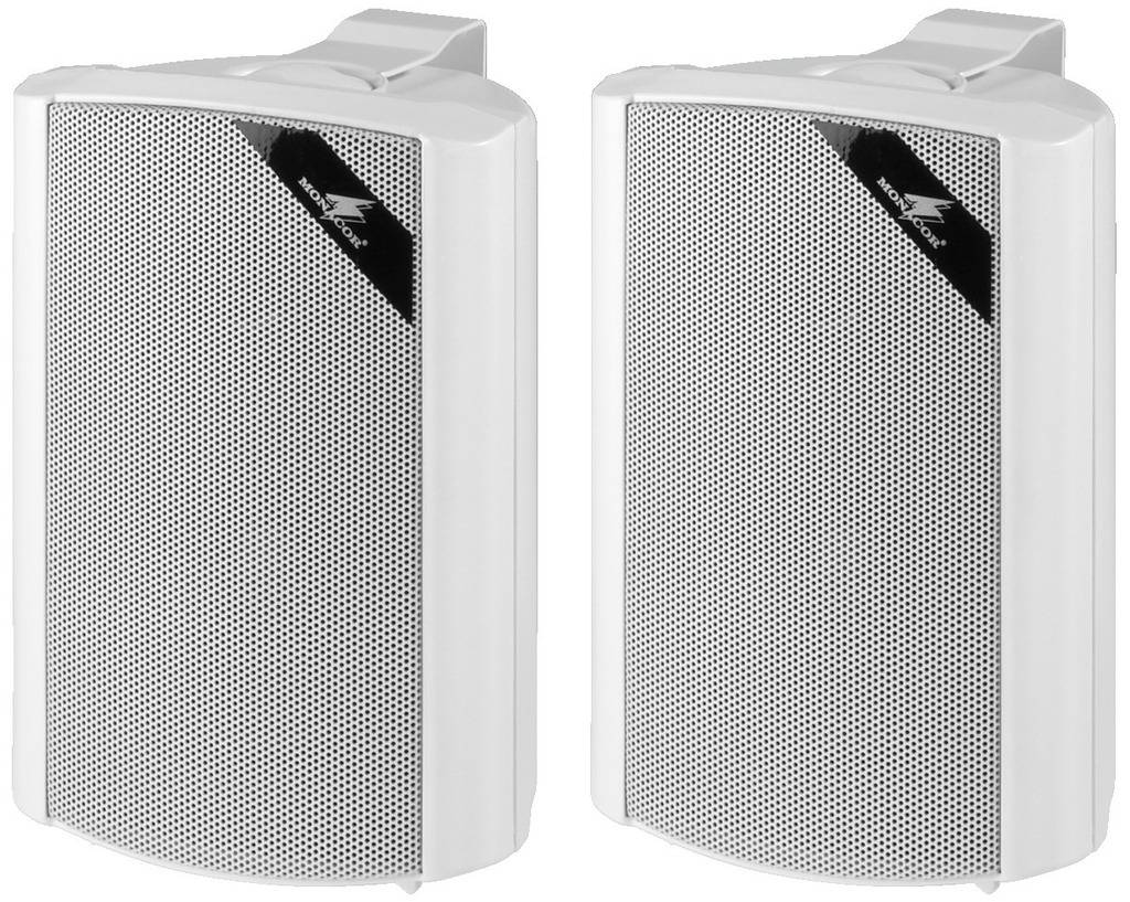 Monacor MKS-34/WS Wall speaker 45 W 4 Ω White 1 Pair-2