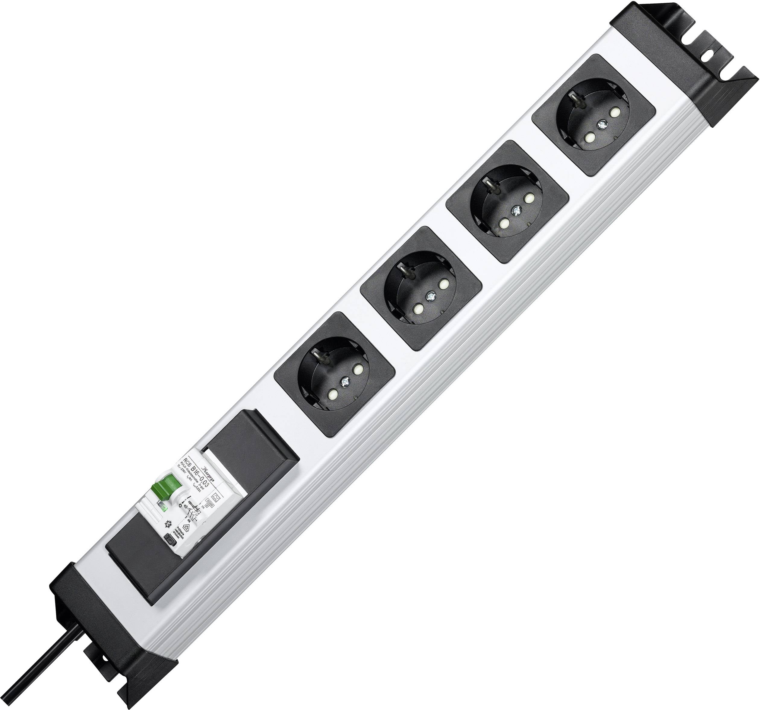 Kopp 228120012 Power strip 4x Grey, Black PG connector 1 pc(s)