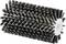 Cylindrical brush roller with black bristles and a white centre, likely for cleaning purposes or floor maintenance.
