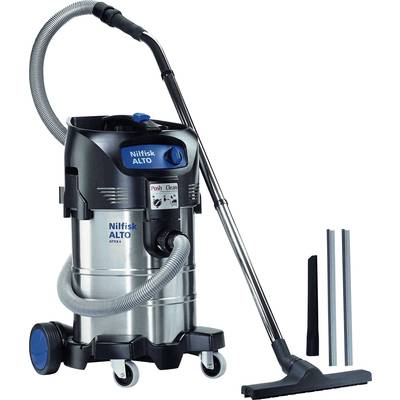 Image of Nilfisk ATTIX 40-01 PC INOX 107413593 Wet/dry vacuum cleaner 1500 W 37 l Semi-automatic filter cleaning