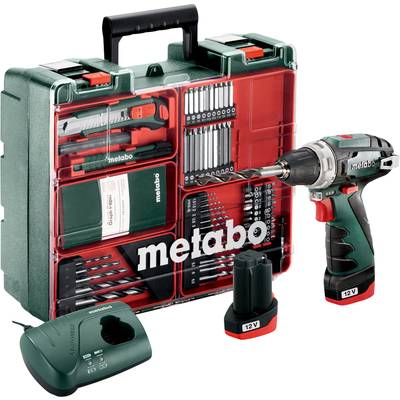 Metabo PowerMaxx BS 600080880 Cordless drill  12 V 2 Ah Li-ion incl. spare battery, incl. case, incl. accessories