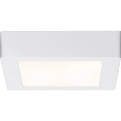 Ceiling light with a square, white housing; simple design for modern interiors.