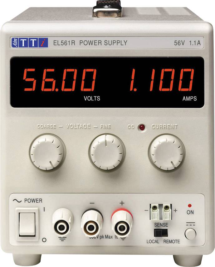 Aim TTi EL561R Bench PSU (adjustable voltage) 0 – 56 V DC 0 – 1.1 A 60 W No. of outputs 1 x