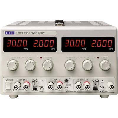 Aim TTi EL302RT Bench PSU (adjustable voltage)  0 - 30 V DC 0 - 2 A 130 W   No. of outputs 3 x