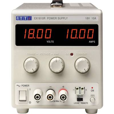 Aim TTi EX1810R Bench PSU (adjustable voltage)  0 - 18 V DC 0 - 10 A 180 W   No. of outputs 1 x