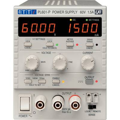 Aim TTi PL601-P Bench PSU (adjustable voltage)  0 - 60 V DC 0 - 1.5 A 90 W   No. of outputs 1 x