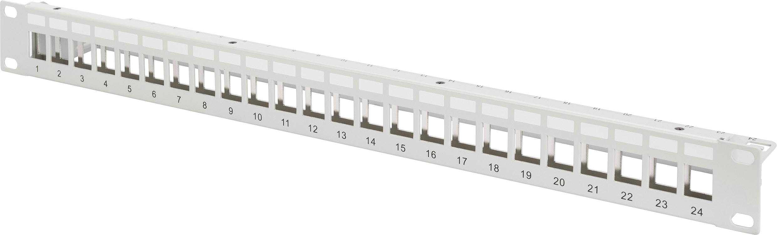 Digitus DN-91410 24 ports Network patch panel 483 mm (19") Unequipped 1 U Multicolour Unequipped