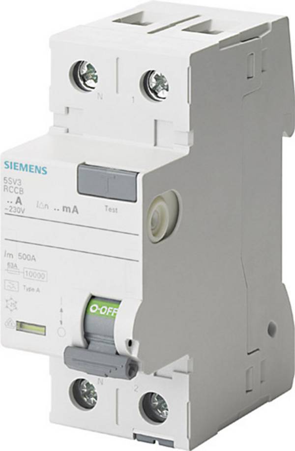 Siemens 5SV34146KL 5SV3414-6KL RCCB A 2-pin 40 A 0.1 A 230 V