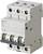 A three-pole circuit breaker with the label 'SIEMENS' and 'C16', suitable for 400V, with on/off switches.
