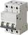 A three-pole circuit breaker by Siemens, model number 5SL6, rated for 16 amperes and 400 volts.