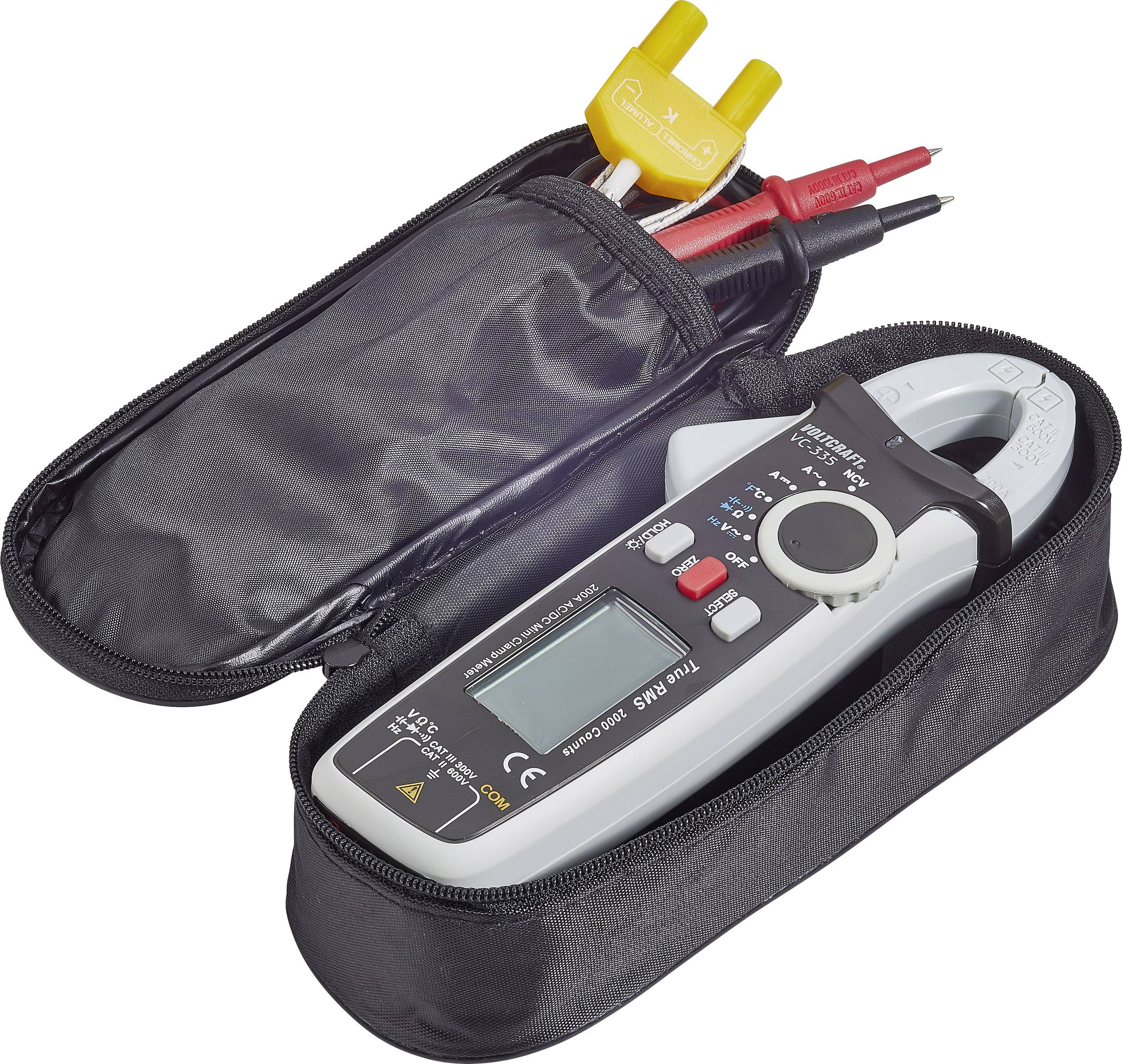 VOLTCRAFT VC-335 Clamp meter Digital CAT II 600 V, CAT III 300 V Display (counts): 2000-6