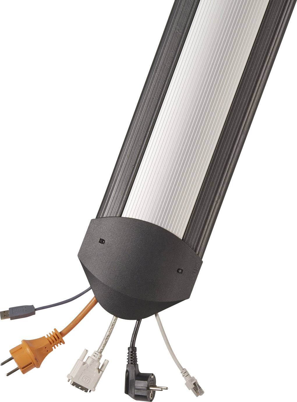 Serpa Cable bridge TPE (low-odour thermoplastic elastomer ) Aluminium , Black No. of channels: 6 3000 mm Content: 1 Set