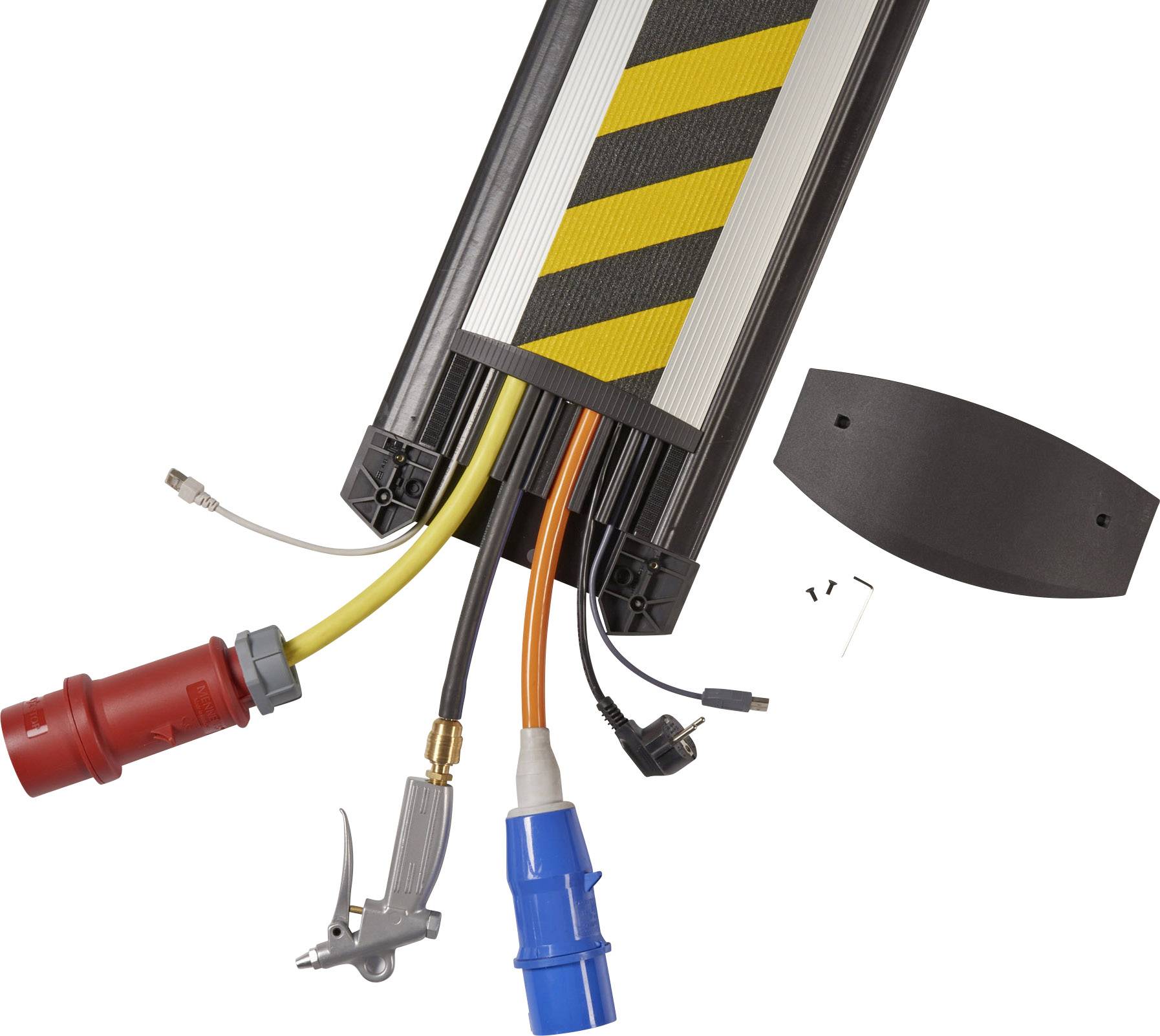 Serpa Cable bridge TPE (low-odour thermoplastic elastomer ) Black, Yellow No. of channels: 6 1500 mm Content: 1 pc(s)