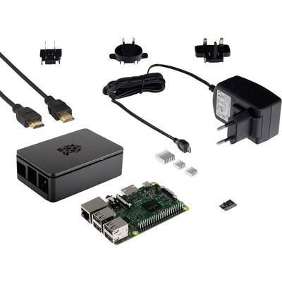 Renkforce Advanced Set Raspberry Pi® 3 B 1 GB 4 x 1.2 GHz PSU, Housing, Noobs OS, HDMI cable, Heatsink