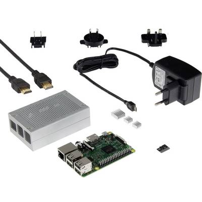 Renkforce Mediacenter-Set Raspberry Pi® 3 B 1 GB 4 x 1.2 GHz PSU, Housing, Noobs OS, HDMI cable, Heatsink