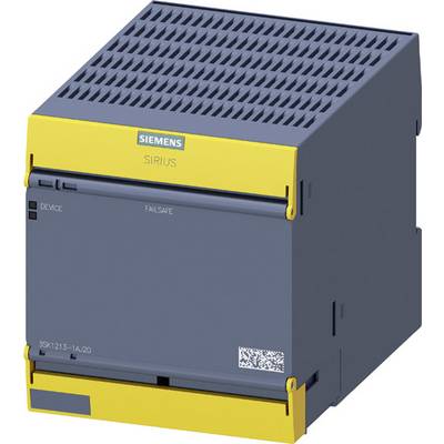 Industrial device by Siemens, model "SIRIUS". Grey housing with yellow accents, suitable for industrial control applications.