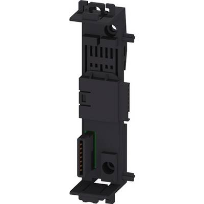 Black connector with a rectangular housing and visible copper pins. Suitable for industrial or electronic applications.