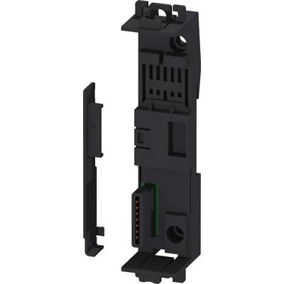 A black electrical connector in a disassembled state, comprising multiple modular components.