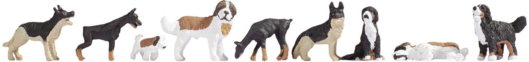 Image of NOCH H0 Dogs Painted, Sitting, Standing