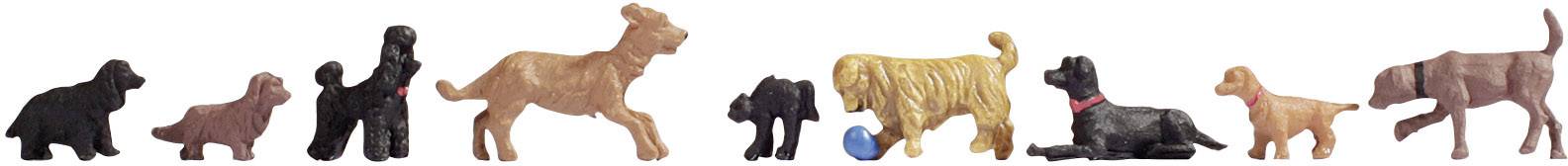 NOCH H0 Dogs 15719 Painted, Sitting, Standing-0